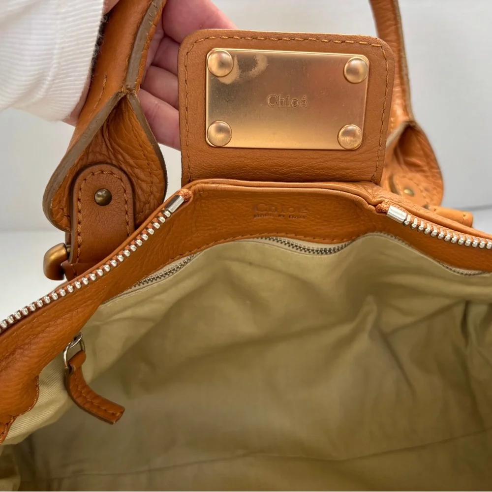 Chloe Paddington Satchel in Tan Leather Satchel with Gold Accents - Re-released - Picture 10 of 15